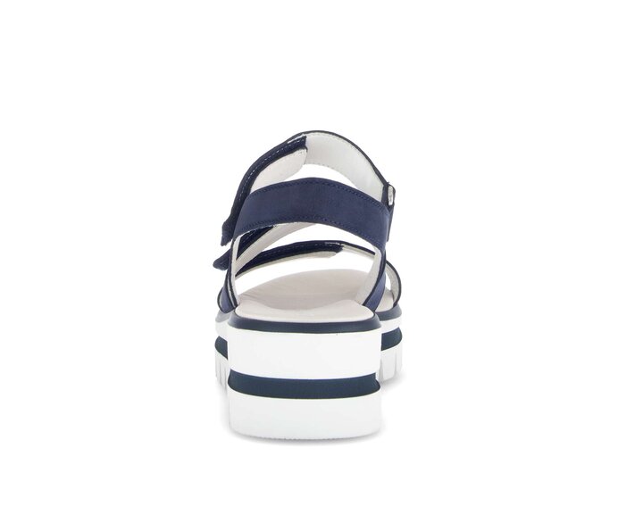 Gabor Damen  Plateau Sandale Blau - Rauleder