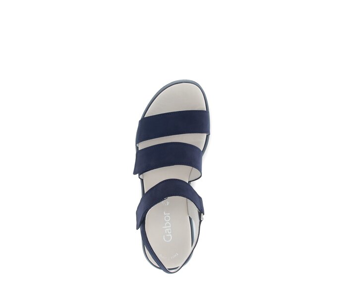 Gabor Damen  Plateau Sandale Blau - Rauleder