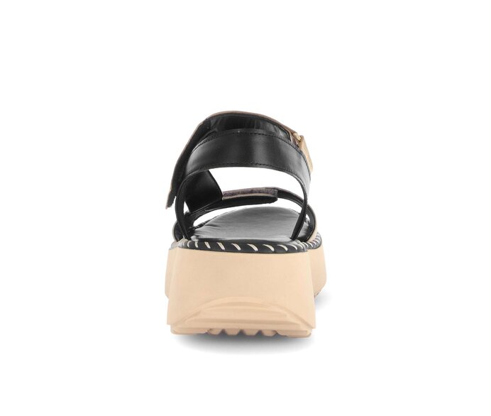 Gabor Damen  Plateau Sandale Beige - Materialmix Leder
