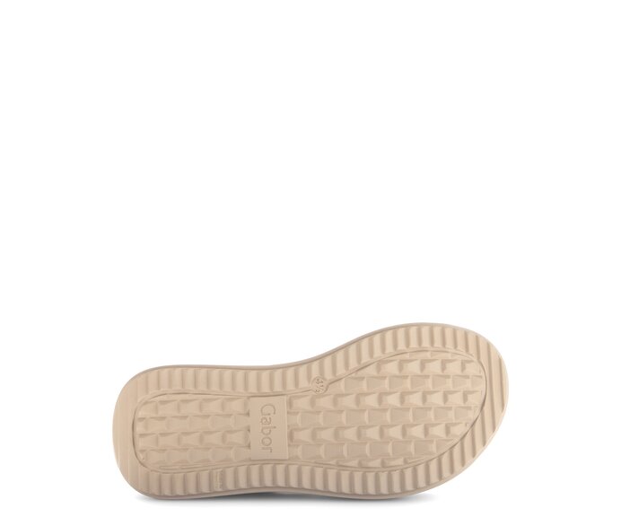 Gabor Damen  Plateau Sandale Beige - Materialmix Leder