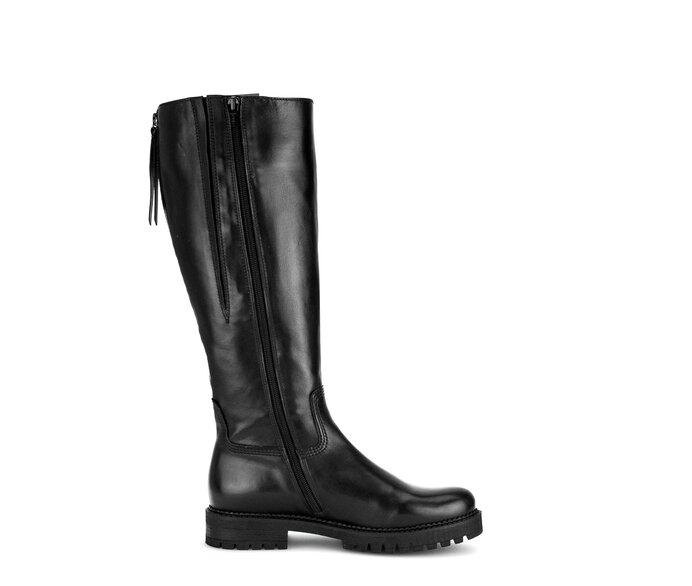 Gabor Damen  Sportlicher Stiefel Schwarz - Glattleder
