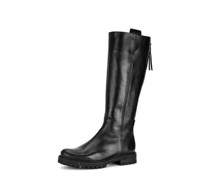 Gabor Damen  Sportlicher Stiefel Schwarz - Glattleder