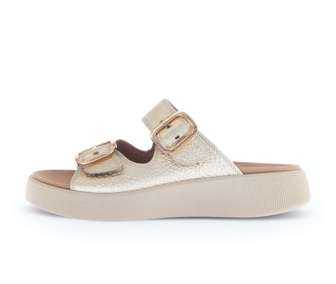 Gabor Damen Pantolette Gold - Glattleder