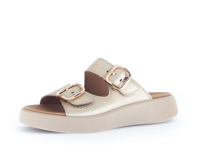 Gabor Damen  Pantolette Gold - Glattleder