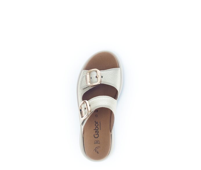 Gabor Damen  Pantolette Gold - Glattleder