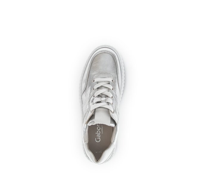 Gabor Damen  Sneaker Low Silber - Materialmix Leder