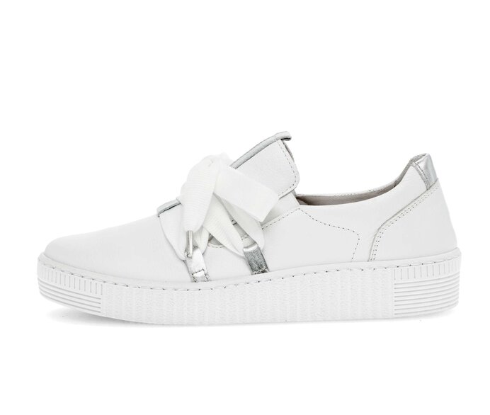 Gabor Damen Sneaker Low Weiß - Materialmix Leder