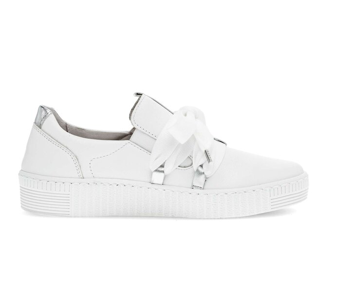 Gabor Damen  Sneaker Low Weiß - Materialmix Leder