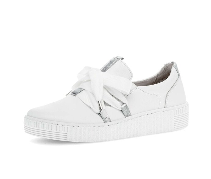 Gabor Damen  Sneaker Low Weiß - Materialmix Leder