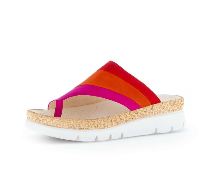 Gabor Damen  Zehentrenner Multicolour - Rauleder