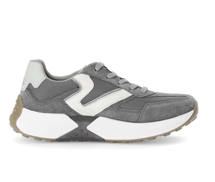 Gabor Damen  Sneaker Low Grau - Materialmix Leder/Lederimitat