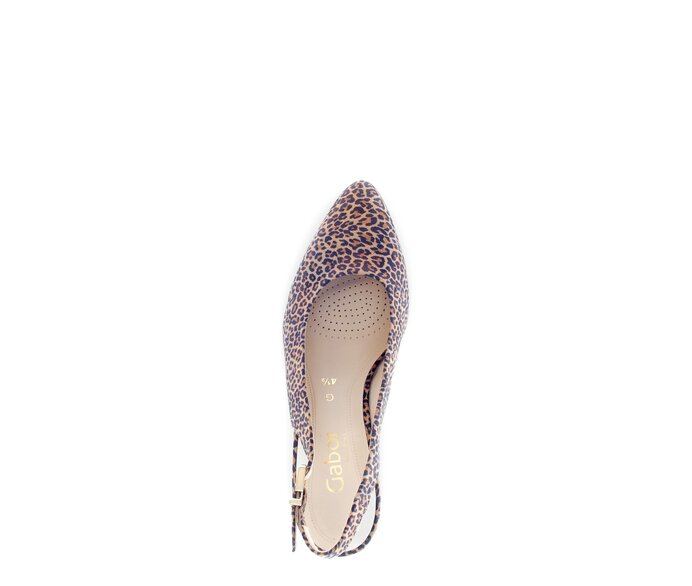 Gabor Damen  Slingpumps Beige - Effektleder