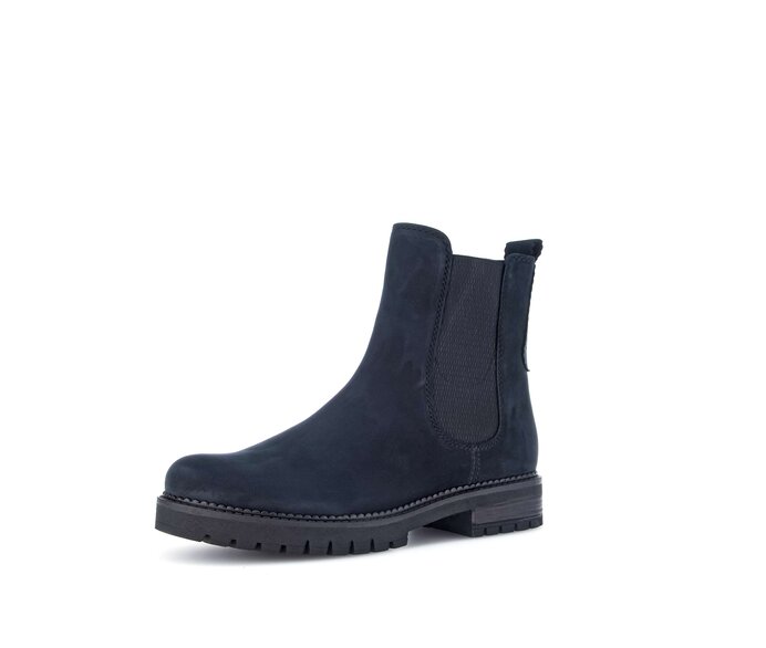 Gabor Damen  Chelsea Boot Blau - Rauleder