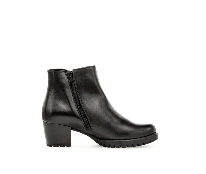 Gabor Damen  Sportliche Stiefelette Schwarz - Glattleder
