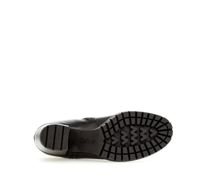 Gabor Damen  Sportliche Stiefelette Schwarz - Glattleder