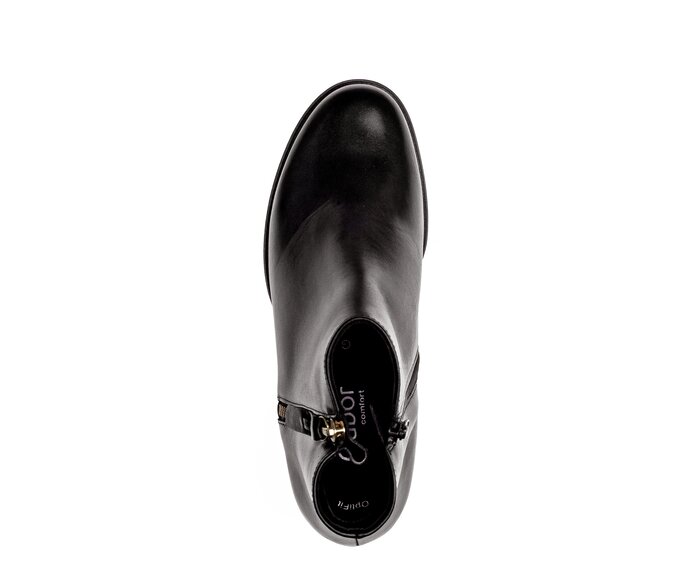 Gabor Damen  Sportliche Stiefelette Schwarz - Glattleder