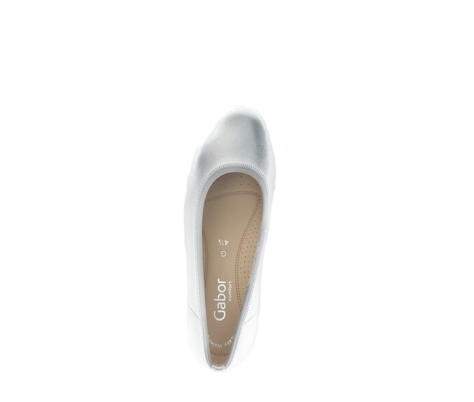 Gabor Damen  Keilpumps Silber - Effektleder