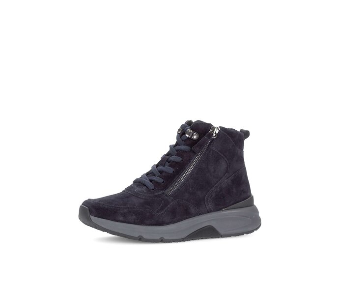 Gabor Damen  Schnürstiefelette Blau - Rauleder
