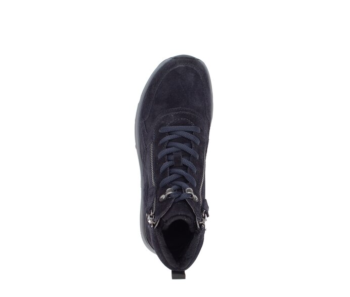 Gabor Damen  Schnürstiefelette Blau - Rauleder