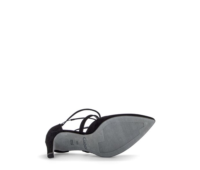 Gabor Damen  Spangenpumps Schwarz - Rauleder