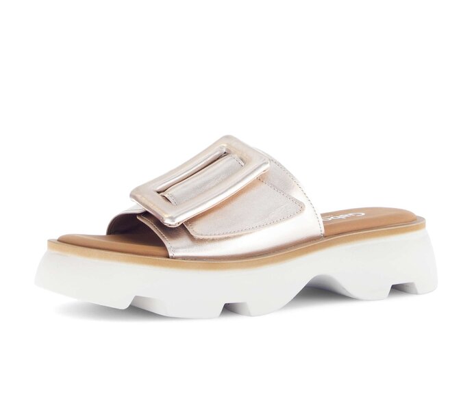 Gabor Damen  Pantolette Gold - Effektleder