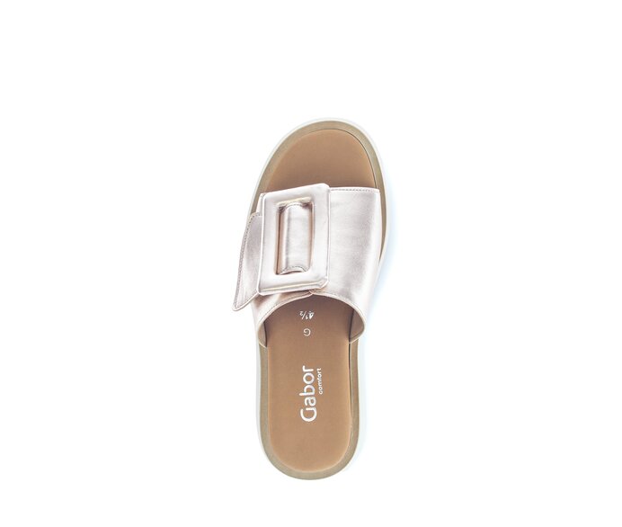 Gabor Damen  Pantolette Gold - Effektleder