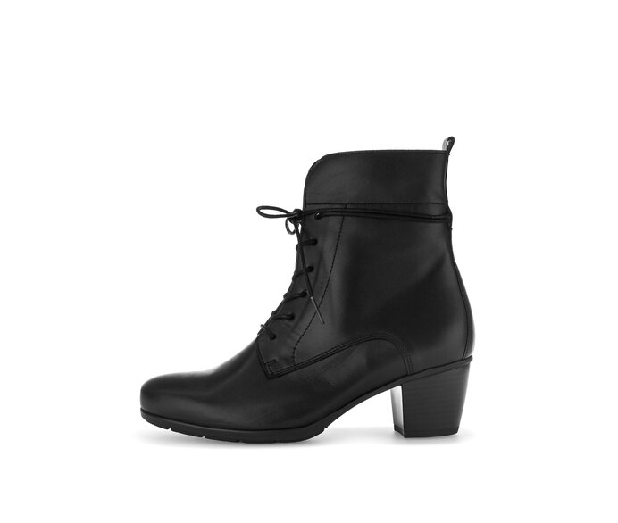 Gabor Damen Schnürstiefelette Schwarz - Glattleder