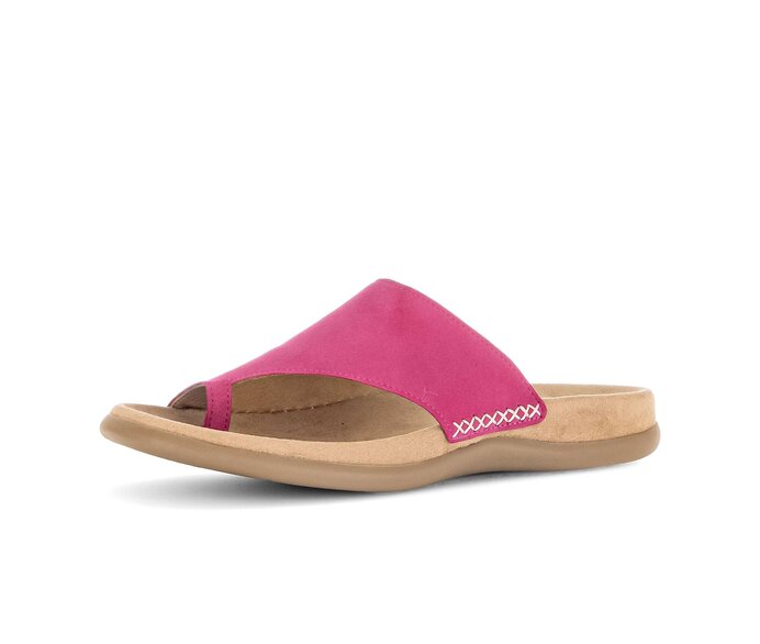 Gabor Damen  Zehentrenner Pink - Rauleder