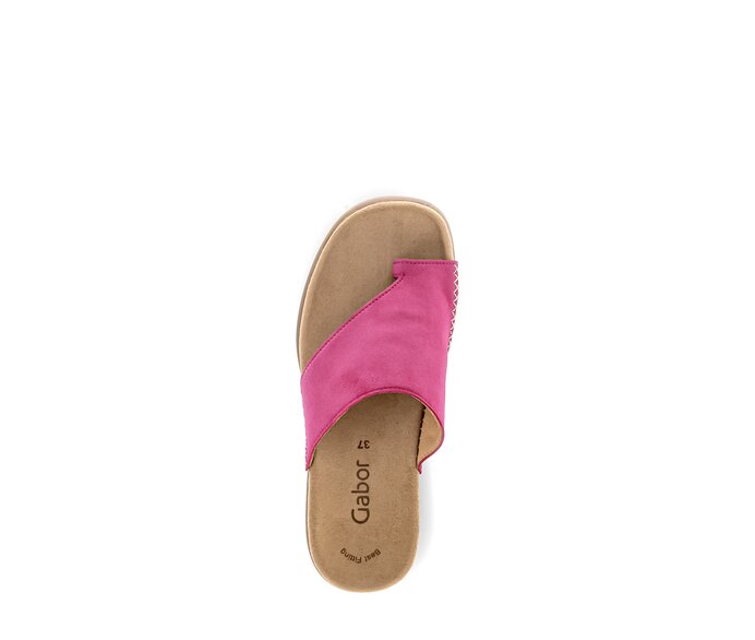 Gabor Damen  Zehentrenner Pink - Rauleder