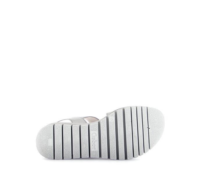 Gabor Damen  Plateau Sandale Silber - Effektleder