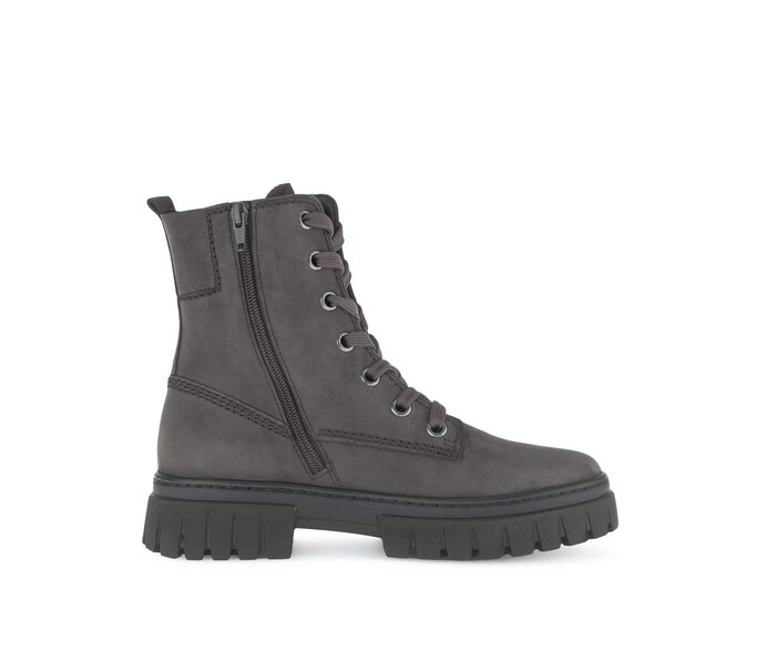 Gabor Damen  Schnürstiefelette Grau - Rauleder