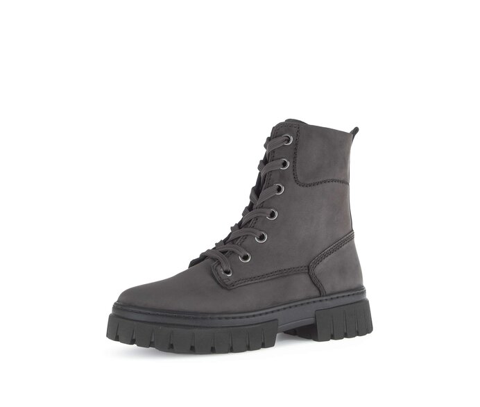 Gabor Damen  Schnürstiefelette Grau - Rauleder