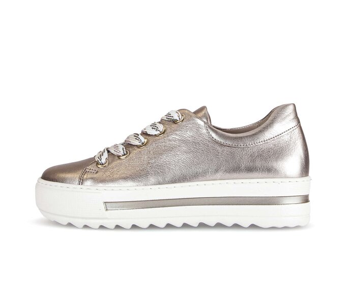 Gabor Damen Sneaker Low Gold - Effektleder