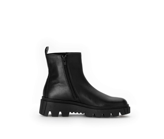 Gabor Damen  Plateau Stiefelette Schwarz - Glattleder
