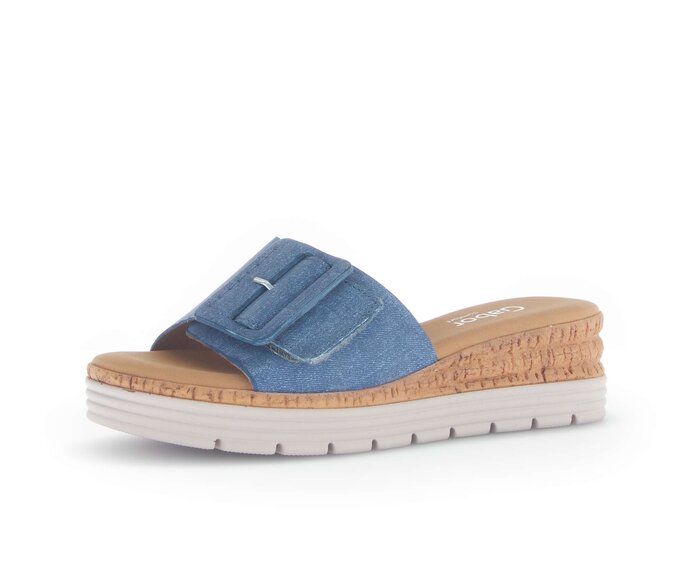 Gabor Damen  Pantolette Blau - Rauleder
