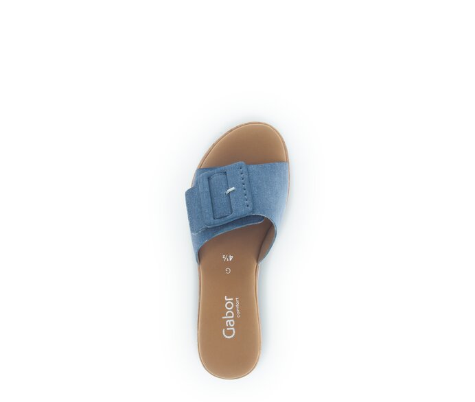 Gabor Damen  Pantolette Blau - Rauleder