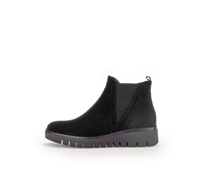 Gabor Damen Chelsea Boot Schwarz - Rauleder