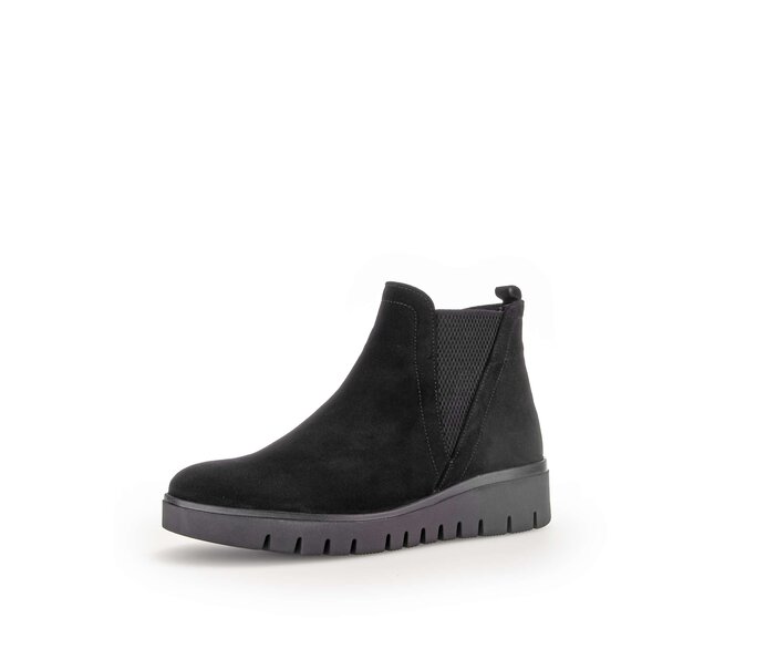 Gabor Damen  Chelsea Boot Schwarz - Rauleder