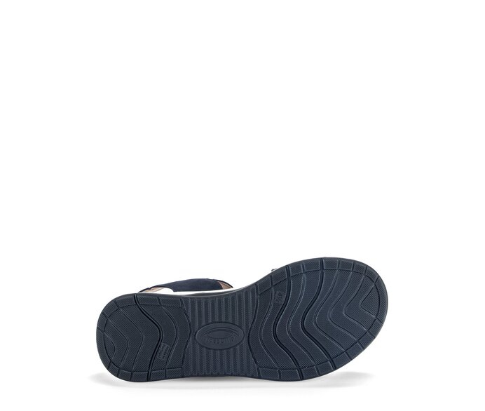 Gabor Damen  Trekkingsandale Blau - Materialmix Leder