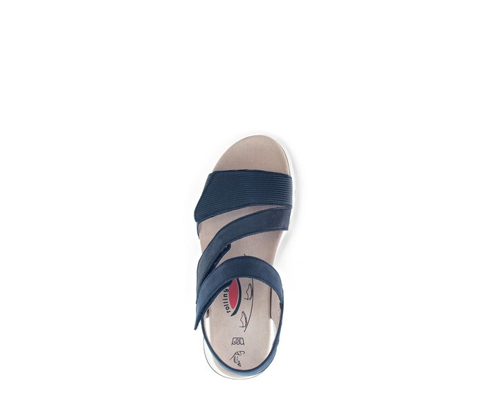 Gabor Damen  Trekkingsandale Blau - Materialmix Leder