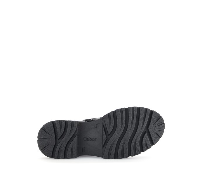 Gabor Damen  Schnürstiefelette Schwarz - Glattleder