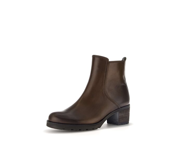 Gabor Damen  Plateau Stiefelette Braun - Glattleder