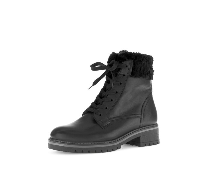Gabor Damen  Winterstiefelette Schwarz - Materialmix Leder/Lederimitat