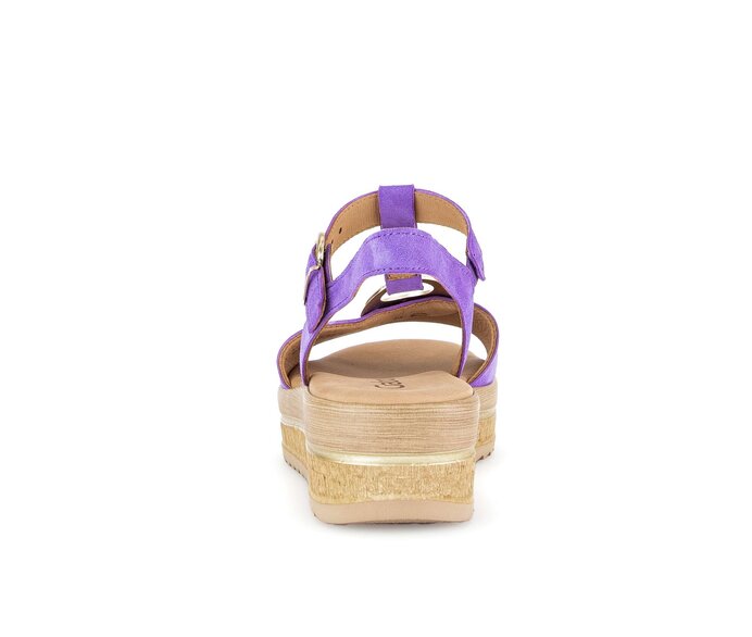 Gabor Damen  Plateau Sandale Lila - Rauleder