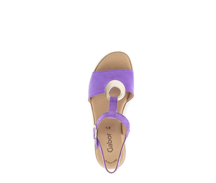 Gabor Damen  Plateau Sandale Lila - Rauleder