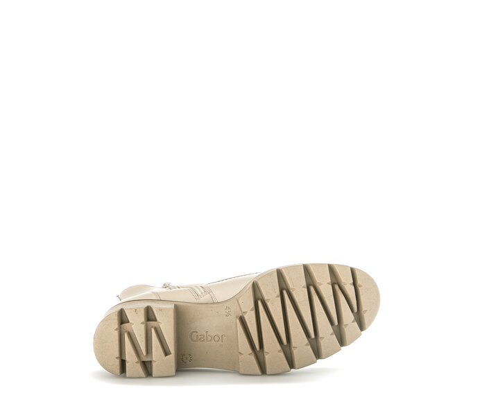 Gabor Damen  Schnürstiefelette Beige - Glattleder