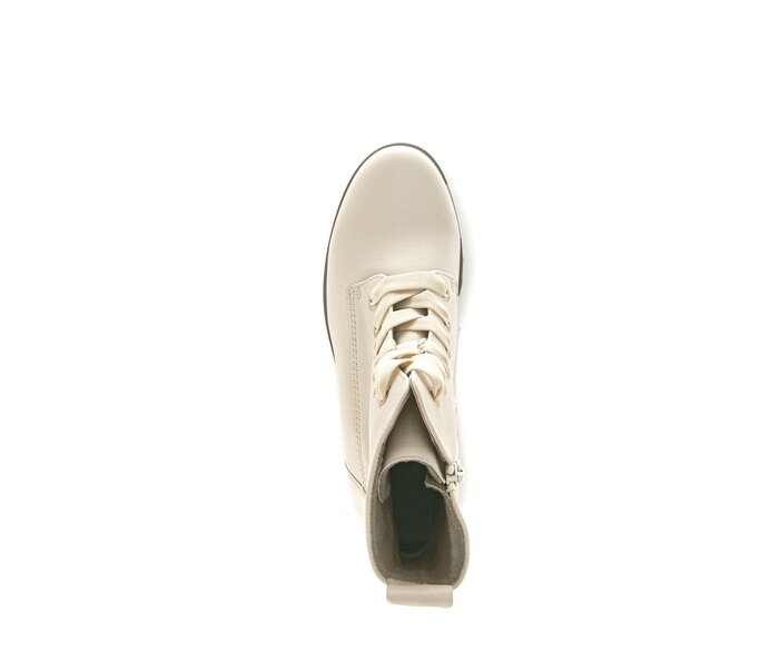 Gabor Damen  Schnürstiefelette Beige - Glattleder