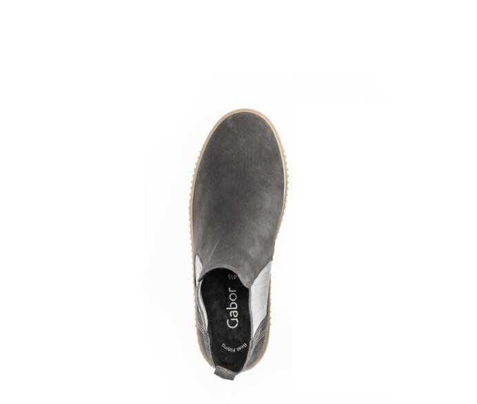 Gabor Damen  Chelsea Boot Grau - Rauleder