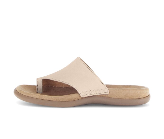 Gabor Damen Zehentrenner Beige - Rauleder