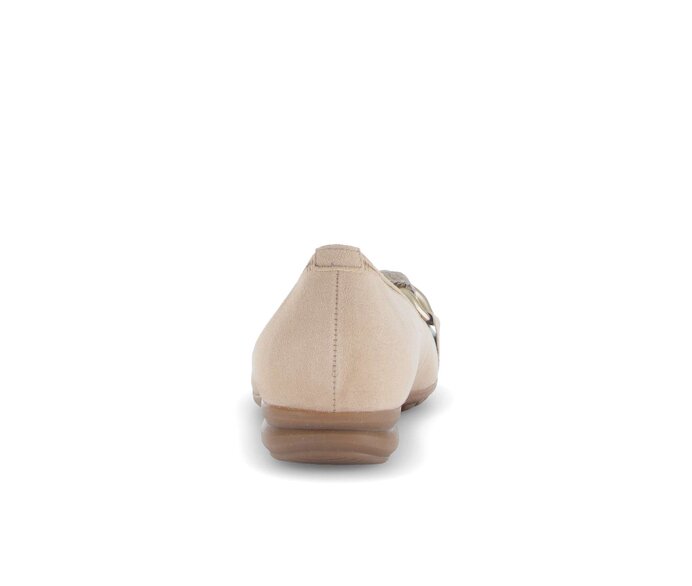Gabor Damen  Sportliche Ballerina Braun - Materialmix Leder